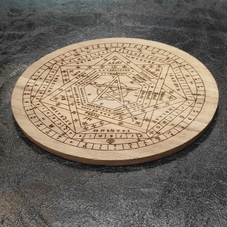 Nordic Pentagram Rune Wooden Board