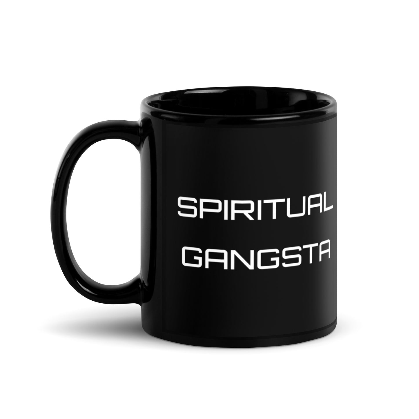 Spiritual Gangsta Black Glossy Mug