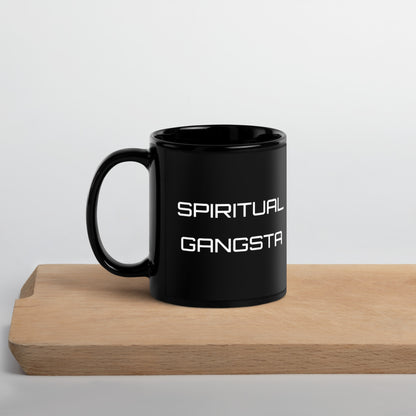 Spiritual Gangsta Black Glossy Mug