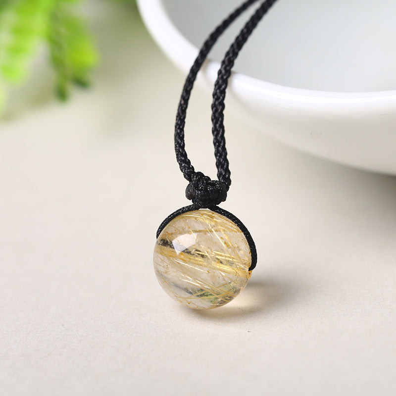 Crystal Sphere Pendant Necklace