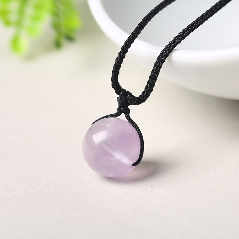 Crystal Sphere Pendant Necklace